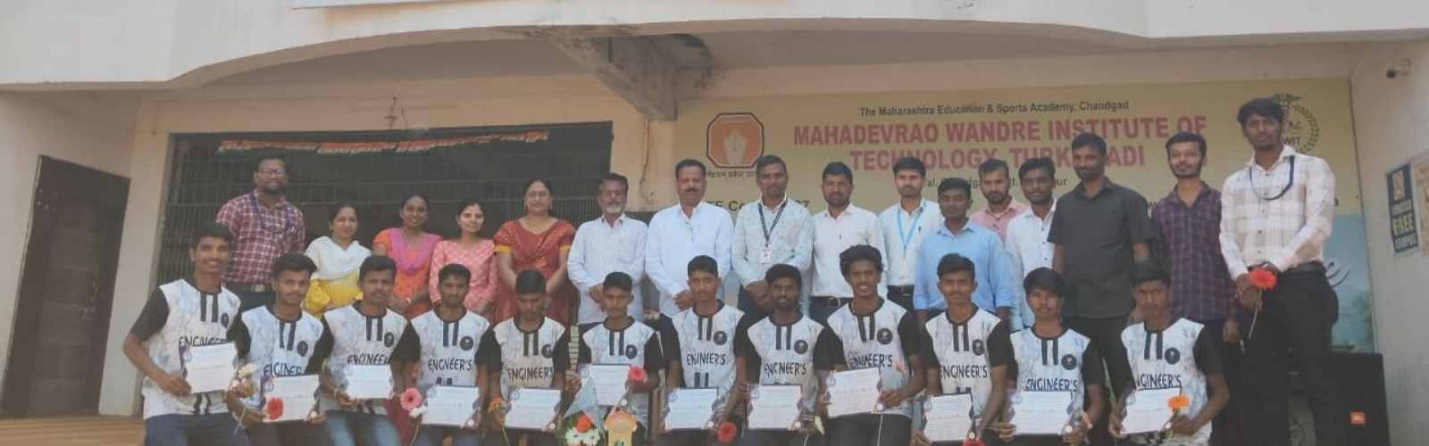 Felicitation of IEDSSA Zonal runner up kho-kho team of MWIT students by President Shree Mahadevrao Wandre and MWIT faculties